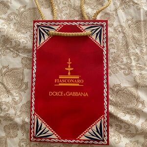 NWOT Dolce & Gabbana Red and Gold Fiasconaro Bag